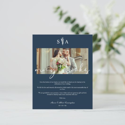 Cheap Weddenschap Foto Botanische Initialen Veel B (Staand voorkant)