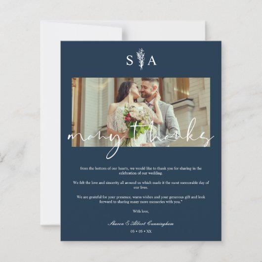 Cheap Weddenschap Foto Botanische Initialen Veel B (Voorkant)