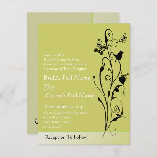 Cheap Wedding Briefkaarten (Voorkant / Achterkant)