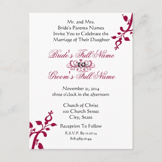 Cheap Wedding Briefkaarten (Voorkant)