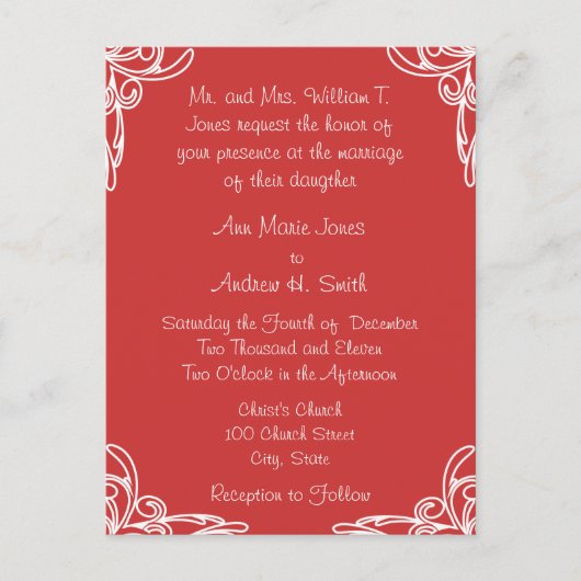 Cheap Wedding Briefkaarten (Voorkant)