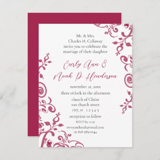 Cheap Wedding Briefkaarten (Voorkant / Achterkant)