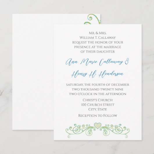 Cheap Wedding Briefkaarten (Voorkant / Achterkant)