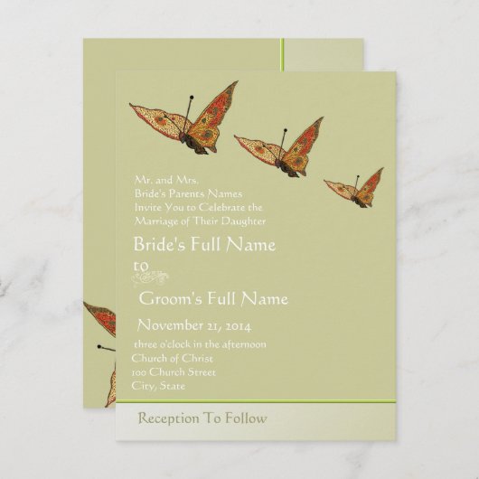 Cheap Wedding Briefkaarten (Voorkant / Achterkant)