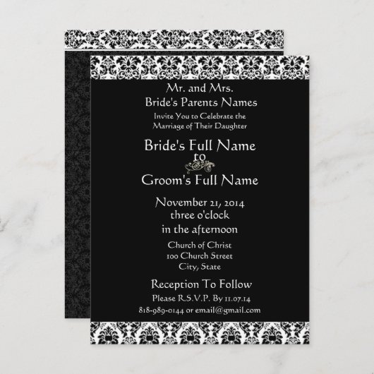 Cheap Wedding Briefkaarten (Voorkant / Achterkant)