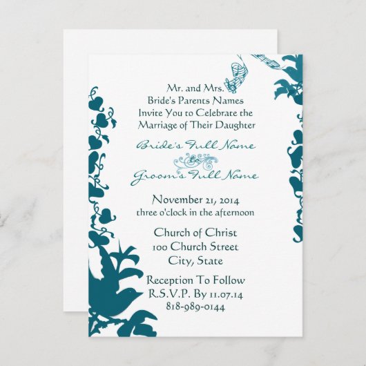 Cheap Wedding Briefkaarten (Voorkant / Achterkant)