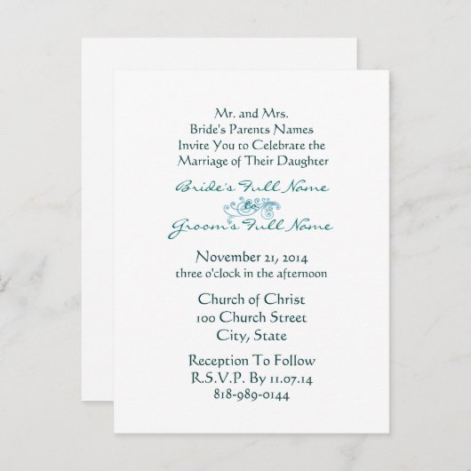 Cheap Wedding Briefkaarten (Voorkant / Achterkant)