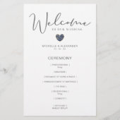Cheap Wedding Gray Whimsical Foto Navy Blue Heart (Voorkant)