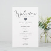 Cheap Wedding Gray Whimsical Foto Navy Blue Heart (Staand voorkant)