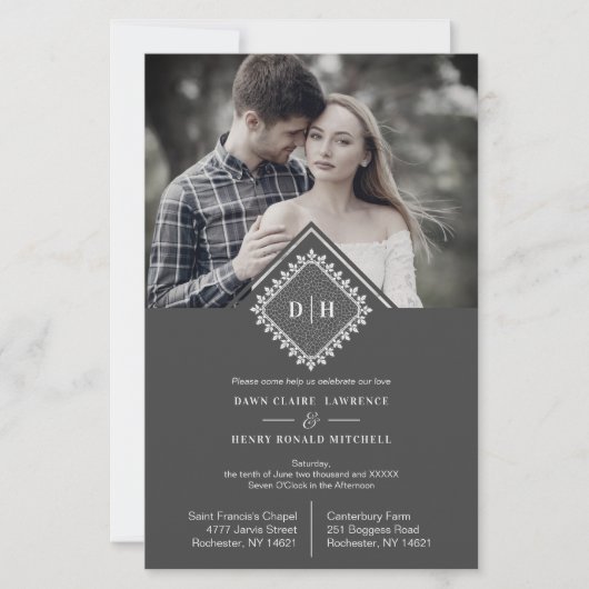 Cheap Wedding Initialen Ornament Lace (Voorkant)