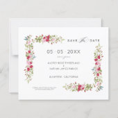 Cheap Whimsical Typography Pink Red Shades Flowers (Achterkant)