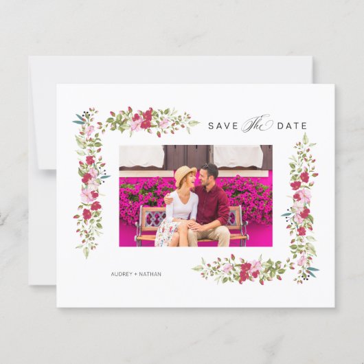 Cheap Whimsical Typography Pink Red Shades Flowers (Voorkant)