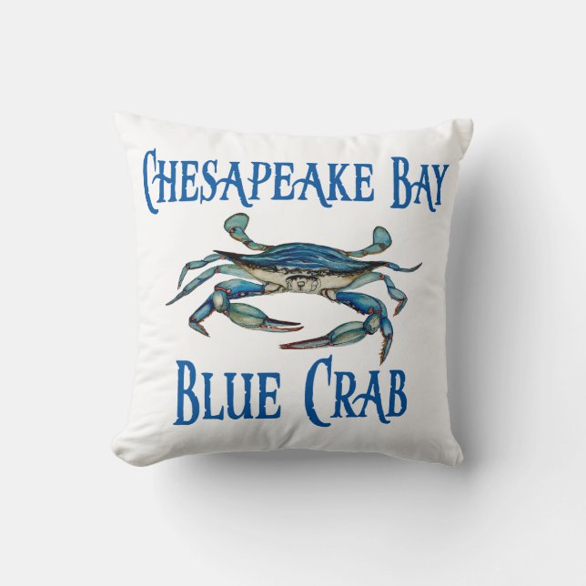 Cheapake Bay Blue Crab Kussen (Voorkant)
