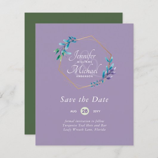 CHEAPEST bespaart de data Blauwgroen blauwe vlakte (Voorkant / Achterkant)