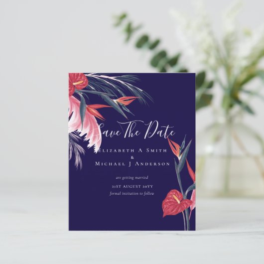 CHEAPEST FOTO Save Dates Pampas Grapical (Staand voorkant)