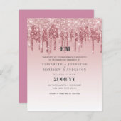 CHEAPEST Roos Gold Pink Glitter Weddenschap (Voorkant / Achterkant)