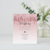 CHEAPEST Roos Gold Pink Glitter Weddenschap (Staand voorkant)