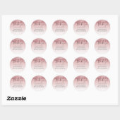 CHEAPEST Roos Gold Pink Glitter Weddenschap Ronde Sticker (Vel)
