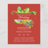 Cheapest Tropical Leaves Wedding Luau Reception (Voorkant)