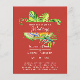 Cheapest Tropical Leaves Wedding Luau Reception