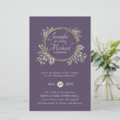 CHEAPEST Wedding Invitation Greenery WreatBUDGET (Staand voorkant)