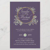 CHEAPEST Wedding Invitation Greenery WreatBUDGET (Voorkant)