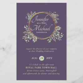 CHEAPEST Wedding Invitation Greenery WreatBUDGET