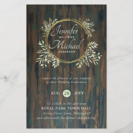 CHEAPEST Wedding Invitation Greenery WreatBUDGET