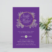 CHEAPEST Wedding Invitation Greenery WreatBUDGET (Staand voorkant)