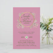CHEAPEST Wedding Invitation Greenery WreatBUDGET (Staand voorkant)