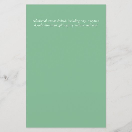 CHEAPEST Wedding Invitation Greenery WreatBUDGET (Achterkant)