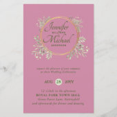 CHEAPEST Wedding Invitation Greenery WreatBUDGET (Voorkant)