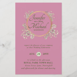 CHEAPEST Wedding Invitation Greenery WreatBUDGET
