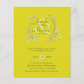 CHEAPEST Wedding Invitation Greenery WreatBUDGET (Voorkant)