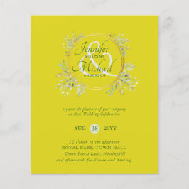CHEAPEST Wedding Invitation Greenery WreatBUDGET