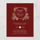 CHEAPEST Wedding Invitation Greenery WreatBUDGET (Voorkant)