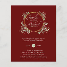 CHEAPEST Wedding Invitation Greenery WreatBUDGET