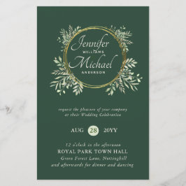 CHEAPEST Wedding Invitation Greenery WreatBUDGET