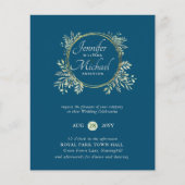 CHEAPEST Wedding Invitation Greenery WreatBUDGET (Voorkant)