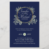 CHEAPEST Wedding Invitation Greenery WreatBUDGET (Voorkant)