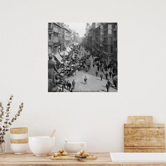 Cheapside, 1895 Londen Engeland Poster (Keuken)