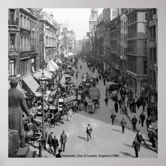  Cheapside, 1895 Londen Engeland Poster (Voorkant)