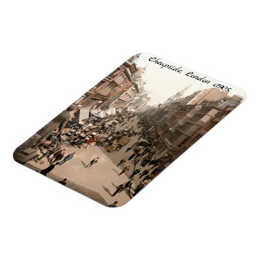 Cheapside c1905, Londens straatbeeld Magneet (Linkerzijde)