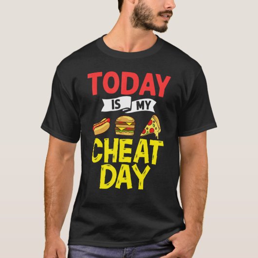 Cheat Day Diet Food Workout Quotes Fitness Gym 2 T-shirt (Voorkant)