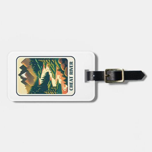 Cheat River West Virginia Kleuren Bagagelabel (Voorkant horizontaal)