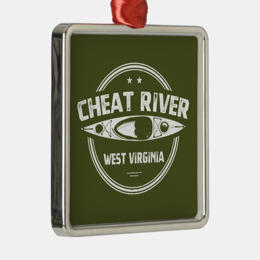 Cheat River, West Virginia Metalen Ornament (Rechts)