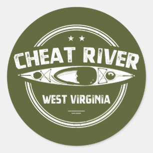 Cheat River, West Virginia Ronde Sticker