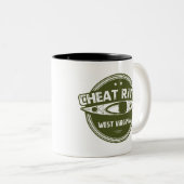 Cheat River, West Virginia Tweekleurige Koffiemok (Voorkant rechts)