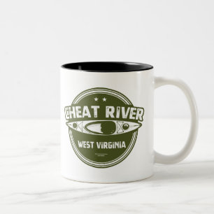 Cheat River, West Virginia Tweekleurige Koffiemok