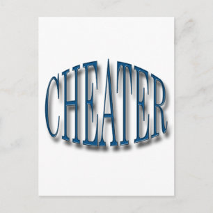 Cheater blue briefkaart